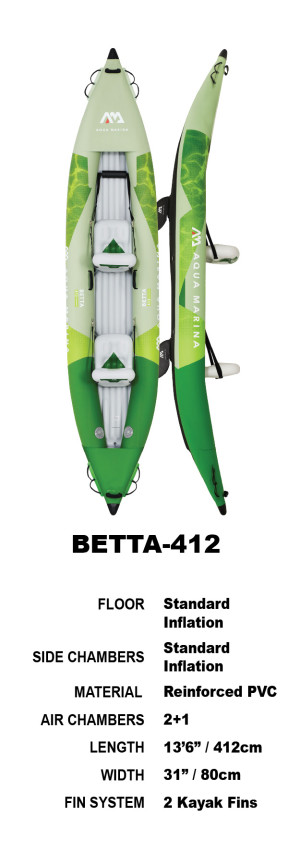 Aqua Marina BETTA 412 Inflatable Kayak Package 2022