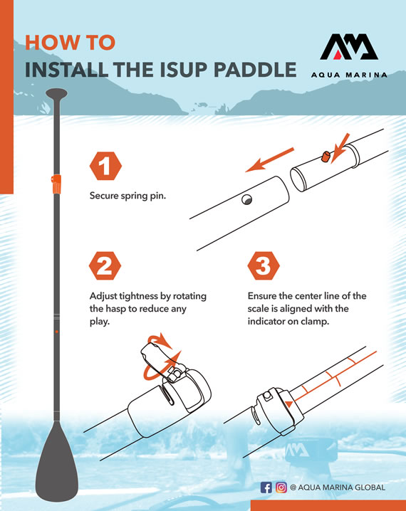 How to install the isup paddle
